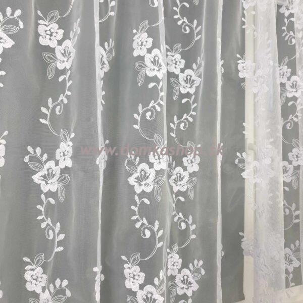 Krátka vyšívaná záclona IVANA – 400 x 150 cm – VZOR 442 - Image 2
