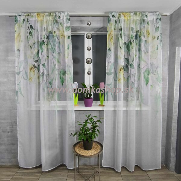 Set záclon FLORA - 2 x 145 x 250 cm - VZOR 07