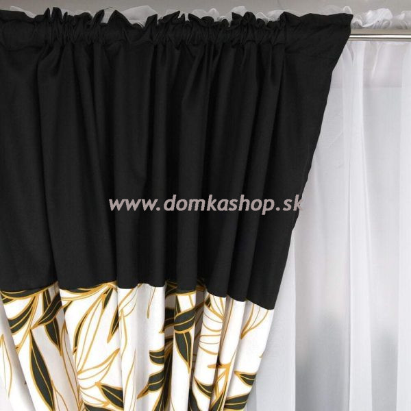 Hotový závesový set RAMONA - vzor 1 - čierno oranžová - Image 3