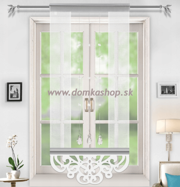 PANEL MAJKA šedý s kryštálikmi 60 x 150 cm