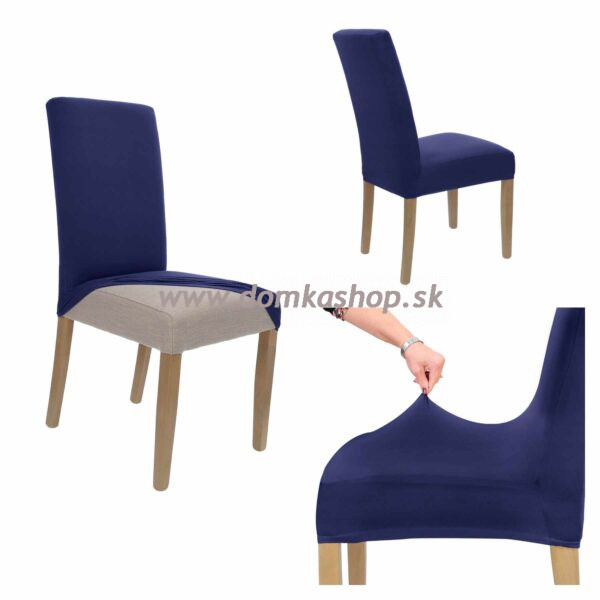 Elastický návlek na stoličky – tmavý modrý
