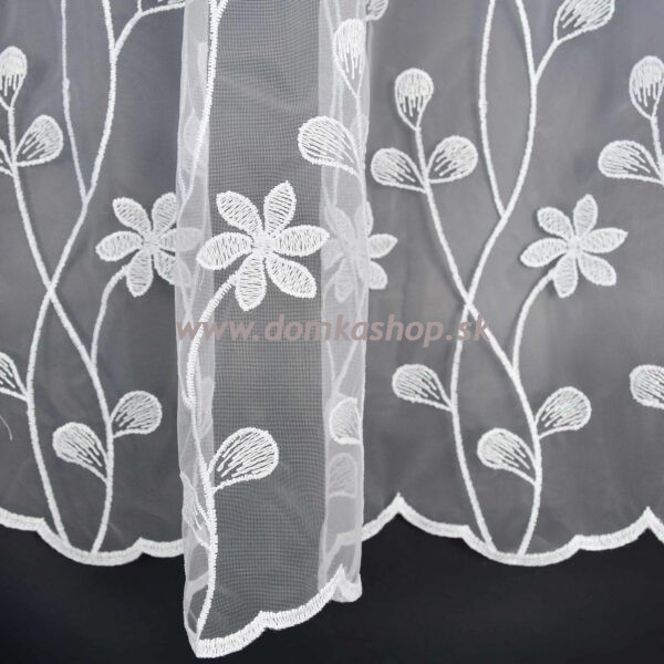 Krátka vyšívaná záclona IVANA – 400 x 150 cm – VZOR 7046 - Image 2