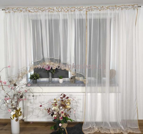 Balkónový set JASNA s krajkou - BEŽOVÁ