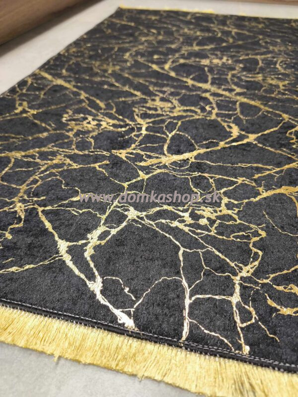 KOBERČEK BATUHAN 125 x 75 cm - VZOR MRAMOR - ČIERNY - Image 2